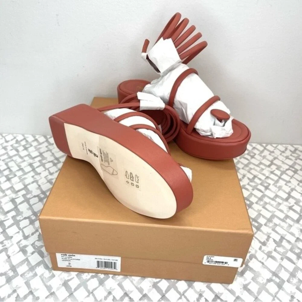 Cult Gaia Alba size EU 36.5 (US 6.5) Platform Sandals in Jasper (Rose Pink) - Picture 4 of 6